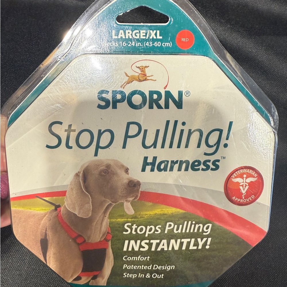 Sporn Stop-Pulling Dog Harness LARGE/XL 16-24" Red